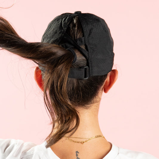 One Sol Ponytail Hat | Black