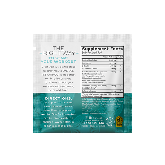Pre-Workout Single Serving Sample