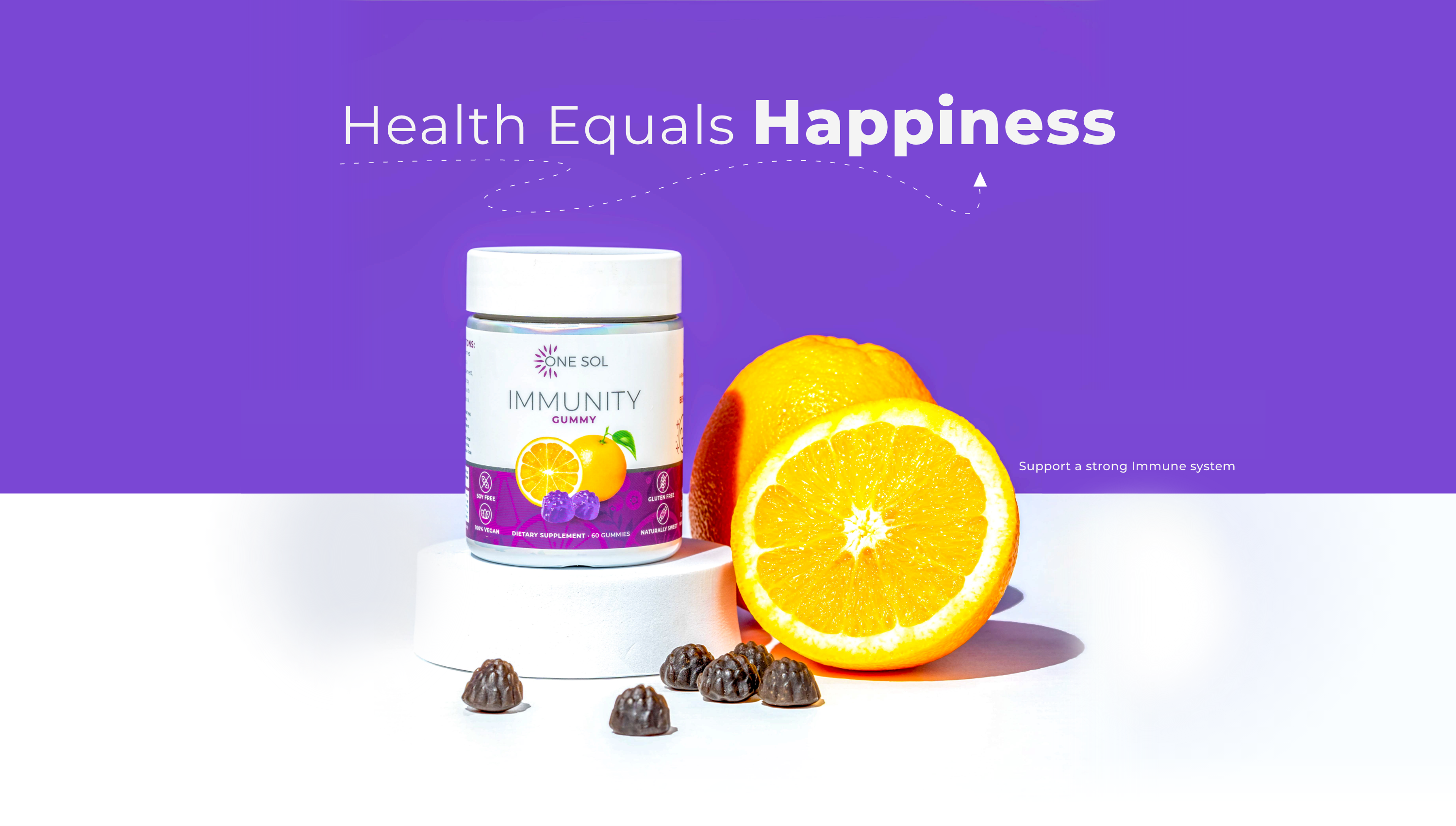 Immunity Gummy ONE SOL™ Natural Plant Based Supplements