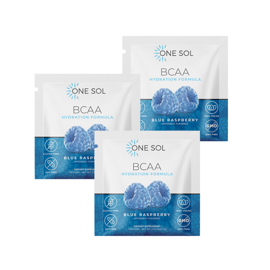 Kit de muestra de BCAA Blue Raspberry de One Sol