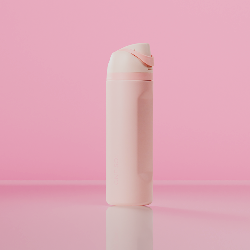 One Sol Stainless Steel Bottle | Pink – ONE SOL™ | Natural Plant Based ...