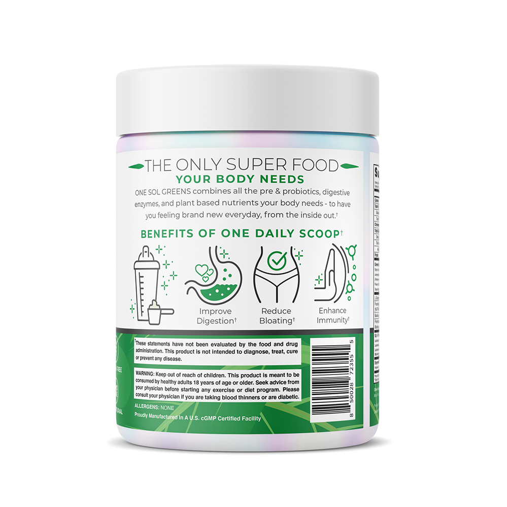 One Sol Greens Super Greens Powder to Reduce Bloating And Improve